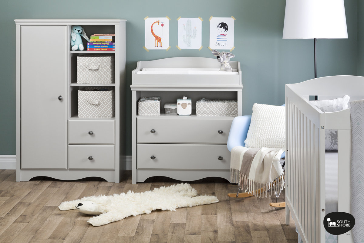 South Shore Angel Soft Gray Changing Table & Reviews Wayfair